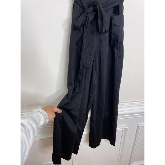 Everlane The Luxe Cotton Jumpsuit Black Size XS Sleeveless Straight Leg Casual - Picture 8 of 8
